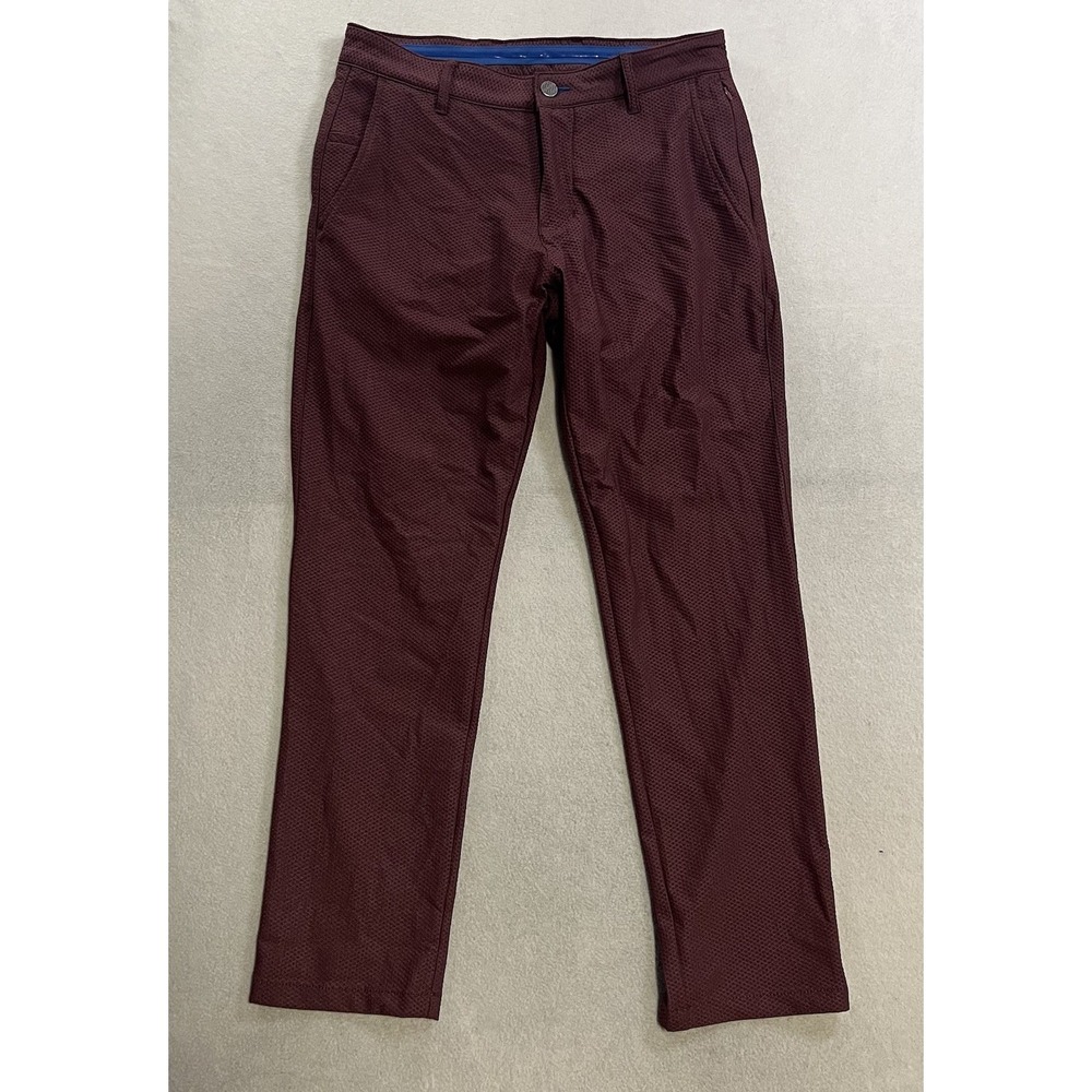 Twillory Performance Pants Men's 31x30 Burgundy Tailored Fit Technical Fabric